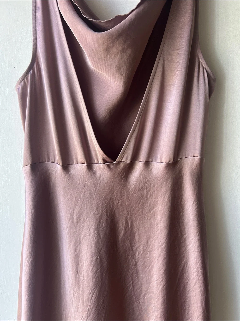 Wilfred Dusty Rose Satin Maxi Slip Dress